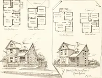 An illustration from Artistic dwellings : giving views, floor plans and estimates of cost of many house and cottage designs, costing from $600 up, designed and selected with especial reference to economy in building and convenience of arrangement (1893)