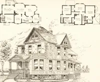 An illustration from Artistic dwellings : giving views, floor plans and estimates of cost of many house and cottage designs, costing from $600 up, designed and selected with especial reference to economy in building and convenience of arrangement (1893)