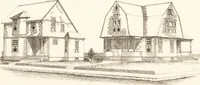 An illustration from Artistic dwellings : giving views, floor plans and estimates of cost of many house and cottage designs, costing from $600 up, designed and selected with especial reference to economy in building and convenience of arrangement (1893)