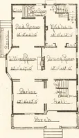 An illustration from Artistic dwellings : giving views, floor plans and estimates of cost of many house and cottage designs, costing from $600 up, designed and selected with especial reference to economy in building and convenience of arrangement (1893)