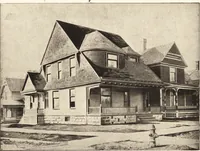 An illustration from Artistic dwellings : giving views, floor plans and estimates of cost of many house and cottage designs, costing from $600 up, designed and selected with especial reference to economy in building and convenience of arrangement (1893)