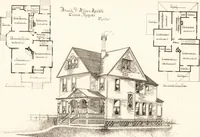 An illustration from Artistic dwellings : giving views, floor plans and estimates of cost of many house and cottage designs, costing from $600 up, designed and selected with especial reference to economy in building and convenience of arrangement (1893)