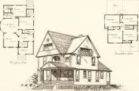 An illustration from Artistic dwellings : giving views, floor plans and estimates of cost of many house and cottage designs, costing from $600 up, designed and selected with especial reference to economy in building and convenience of arrangement (1893)