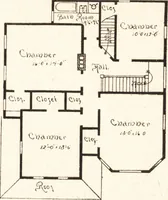 An illustration from Artistic dwellings : giving views, floor plans and estimates of cost of many house and cottage designs, costing from $600 up, designed and selected with especial reference to economy in building and convenience of arrangement (1893)