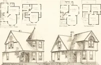 An illustration from Artistic dwellings : giving views, floor plans and estimates of cost of many house and cottage designs, costing from $600 up, designed and selected with especial reference to economy in building and convenience of arrangement (1893)