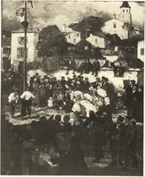 An illustration from Catalogue of an exhibition of paintings and sculpture from the Luxembourg Museum, Paris, of objects of decorative art from Mobilier National, the Gobelins and the Sèvres manufactories, of paintings, sculpture, and prints by contributing French and Belgian artists : forming the art collection exhibited by the French government at the Panama-Pacific Exposition, 1915 (1918)