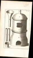 An illustration from The art of glass : shewing how to make all sorts of glass, crystal and enamel, likewise the making of pearls, precious stones, china and looking-glasses : to which is added, the method of painting on glass and enameling : also how to extract the colours from minerals, metals, herbs and flowers : a work containing many secrets and curiosities never before discovered : with an appendix, containing exact instructions for making glass-eyes of all colours (1699)
