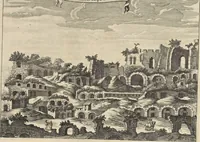 An illustration from Athanasii Kircheri è Soc. Jesu Latium, id est, Nova & parallela Latii tum veteris tum novi descriptio : qua quaecunque vel natura, vel veterum Romanorum ingenium admiranda effecit, geographico-historico-physico ratiocinio, juxta rerum gestarum, temporumque seriem exponitur & enucleatur (1671)