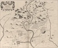 An illustration from Athanasii Kircheri è Soc. Jesu Latium, id est, Nova & parallela Latii tum veteris tum novi descriptio : qua quaecunque vel natura, vel veterum Romanorum ingenium admiranda effecit, geographico-historico-physico ratiocinio, juxta rerum gestarum, temporumque seriem exponitur & enucleatur (1671)