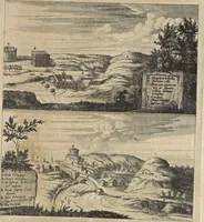 An illustration from Athanasii Kircheri è Soc. Jesu Latium, id est, Nova & parallela Latii tum veteris tum novi descriptio : qua quaecunque vel natura, vel veterum Romanorum ingenium admiranda effecit, geographico-historico-physico ratiocinio, juxta rerum gestarum, temporumque seriem exponitur & enucleatur (1671)