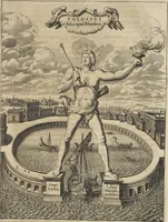 An illustration from Athanasii Kircheri e Soc. Jesu Turris Babel, sive, Archontologia qua primo priscorum post diluvium hominum vita, mores rerumque gestarum magnitudo, secundo Turris fabrica civitatumque extructio, confusio linguarum, & inde gentium transmigrationis, cum principalium inde enatorum idiomatum historiia, multiplici eruditione describunter & explicantur (1679)