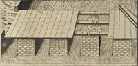 An illustration from Athanasii Kircheri e Soc. Jesu Turris Babel, sive, Archontologia qua primo priscorum post diluvium hominum vita, mores rerumque gestarum magnitudo, secundo Turris fabrica civitatumque extructio, confusio linguarum, & inde gentium transmigrationis, cum principalium inde enatorum idiomatum historiia, multiplici eruditione describunter & explicantur (1679)