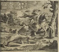 Picture 14 of 35 from Athanasii Kircheri e Soc. Jesu Turris Babel, sive, Archontologia qua primo priscorum post diluvium hominum vita, mores rerumque gestarum magnitudo, secundo Turris fabrica civitatumque extructio, confusio linguarum, & inde gentium transmigrationis, cum principalium inde enatorum idiomatum historiia, multiplici eruditione describunter & explicantur (1679), leaf 94