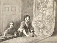 Picture 24 of 68 from A practical handbook of dyeing and calico-printing. With eleven page-plates, forty-seven specimens of dyed and printed fabrics, and thirty-eight woodcuts (1874), leaf 316