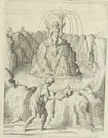 An illustration from Les raisons des forces mouuantes auec diuerses machines tant vtilles que plaisantes aus quelles sont adioints plusieurs desseings de grotes et fontaines (1615)