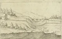 An illustration from Les raisons des forces mouuantes auec diuerses machines tant vtilles que plaisantes aus quelles sont adioints plusieurs desseings de grotes et fontaines (1615)