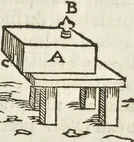 An illustration from Les raisons des forces mouuantes auec diuerses machines tant vtilles que plaisantes aus quelles sont adioints plusieurs desseings de grotes et fontaines (1615)