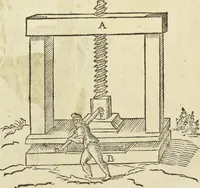 An illustration from Les raisons des forces mouuantes auec diuerses machines tant vtilles que plaisantes aus quelles sont adioints plusieurs desseings de grotes et fontaines (1615)