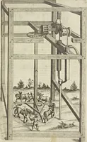 An illustration from Les raisons des forces mouuantes auec diuerses machines tant vtilles que plaisantes aus quelles sont adioints plusieurs desseings de grotes et fontaines (1615)