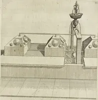 An illustration from Les raisons des forces mouuantes auec diuerses machines tant vtilles que plaisantes aus quelles sont adioints plusieurs desseings de grotes et fontaines (1615)