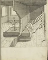 An illustration from Les raisons des forces mouuantes auec diuerses machines tant vtilles que plaisantes aus quelles sont adioints plusieurs desseings de grotes et fontaines (1615)