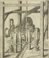 An illustration from Les raisons des forces mouuantes auec diuerses machines tant vtilles que plaisantes aus quelles sont adioints plusieurs desseings de grotes et fontaines (1615)