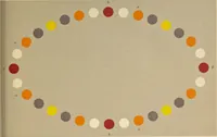An illustration from De la loi du contraste simultané des couleurs et de l'assortiment des objets colorés : considéré d'après cette loi dans ses rapports avec la peinture, les tapisseries des gobelins, les tapisseries de Beauvais pour meubles, les tapis, la mosaique, les vitraux colorés, l'impression des étoffes, l'imprimerie, l'enluminure, la decoration des édifices, l'habillement et l'horticulture (1889)