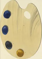An illustration from The art of painting portraits, landscapes, animals, draperies, satins, &c. in oil colours : practically explained by coloured palettes : with an appendix on cleaning and restoring ancient paintings on panel or canvas (1840)