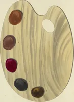 Picture 10 of 13 from The art of painting portraits, landscapes, animals, draperies, satins, &c. in oil colours : practically explained by coloured palettes : with an appendix on cleaning and restoring ancient paintings on panel or canvas (1840), leaf 55