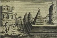 An illustration from Oculus artificialis teledioptricus, sive, Telescopium : ex abditis rerum naturalium & artificialium principiis protractum novâ methodo, eâque solidâ explicatum ac comprimis è triplici fundamento physico seu naturali, mathematico dioptrico et mechanico, seu practico stabilitum ... (1685)