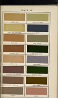 An illustration from Paint & colour mixing, a practical handbook : for painters, decorators, artists and all who have to mix colours, containing 287 samples of actual oil- and water-paints and water-colours of various colours, including the principal graining grounds, and upwards of 600 different colour mixtures, with instructions on colour and paint mixing generally, testing colours, etc., etc. with thirteen coloured plates (1906)