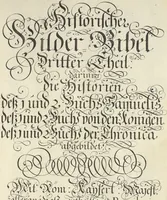 An illustration from Historische Bilder-Bibel : welche besteht in Fünff Theill (1700)