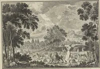 An illustration from Historische Bilder-Bibel : welche besteht in Fünff Theill (1700)