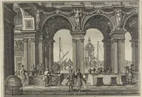 An illustration from Historische Bilder-Bibel : welche besteht in Fünff Theill (1700)