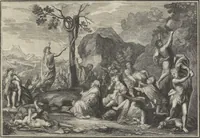 An illustration from Historische Bilder-Bibel : welche besteht in Fünff Theill (1700)