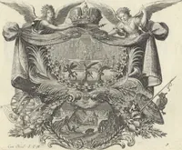 An illustration from Biblisches Engel- u. Kunst Werck : alles das jenige, was in Heiliger Göttlicher Schrifft Altes und Neuen Testaments von den heiligen Engeln Gottes ... zu finden ist ... : mit Fleiss zusammen getragen, in Kupffer gestochen und verlegt (1705)