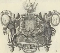 An illustration from Biblisches Engel- u. Kunst Werck : alles das jenige, was in Heiliger Göttlicher Schrifft Altes und Neuen Testaments von den heiligen Engeln Gottes ... zu finden ist ... : mit Fleiss zusammen getragen, in Kupffer gestochen und verlegt (1705)