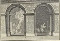 An illustration from Biblisches Engel- u. Kunst Werck : alles das jenige, was in Heiliger Göttlicher Schrifft Altes und Neuen Testaments von den heiligen Engeln Gottes ... zu finden ist ... : mit Fleiss zusammen getragen, in Kupffer gestochen und verlegt (1705)