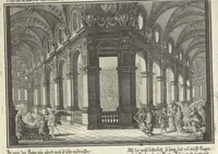 An illustration from Biblisches Engel- u. Kunst Werck : alles das jenige, was in Heiliger Göttlicher Schrifft Altes und Neuen Testaments von den heiligen Engeln Gottes ... zu finden ist ... : mit Fleiss zusammen getragen, in Kupffer gestochen und verlegt (1705)