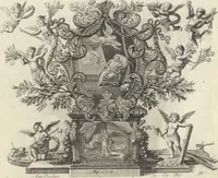 Picture 31 of 61 from Biblisches Engel- u. Kunst Werck : alles das jenige, was in Heiliger Göttlicher Schrifft Altes und Neuen Testaments von den heiligen Engeln Gottes ... zu finden ist ... : mit Fleiss zusammen getragen, in Kupffer gestochen und verlegt (1705), leaf 34