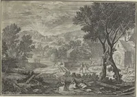 Picture 32 of 61 from Biblisches Engel- u. Kunst Werck : alles das jenige, was in Heiliger Göttlicher Schrifft Altes und Neuen Testaments von den heiligen Engeln Gottes ... zu finden ist ... : mit Fleiss zusammen getragen, in Kupffer gestochen und verlegt (1705), leaf 36