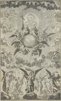 An illustration from Biblisches Engel- u. Kunst Werck : alles das jenige, was in Heiliger Göttlicher Schrifft Altes und Neuen Testaments von den heiligen Engeln Gottes ... zu finden ist ... : mit Fleiss zusammen getragen, in Kupffer gestochen und verlegt (1705)