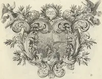 An illustration from Biblisches Engel- u. Kunst Werck : alles das jenige, was in Heiliger Göttlicher Schrifft Altes und Neuen Testaments von den heiligen Engeln Gottes ... zu finden ist ... : mit Fleiss zusammen getragen, in Kupffer gestochen und verlegt (1705)