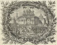 An illustration from Biblisches Engel- u. Kunst Werck : alles das jenige, was in Heiliger Göttlicher Schrifft Altes und Neuen Testaments von den heiligen Engeln Gottes ... zu finden ist ... : mit Fleiss zusammen getragen, in Kupffer gestochen und verlegt (1705)