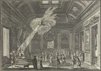An illustration from Biblisches Engel- u. Kunst Werck : alles das jenige, was in Heiliger Göttlicher Schrifft Altes und Neuen Testaments von den heiligen Engeln Gottes ... zu finden ist ... : mit Fleiss zusammen getragen, in Kupffer gestochen und verlegt (1705)