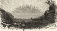 An illustration from The principles of light and color: including among other things the harmonic laws of the universe, the etherio-atomic philosophy of force, chromo chemistry, chromo therapeutics, and the general philosophy of the fine forces, together with numerous discoveries and practical applications .. (1878)