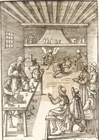 An illustration from Le vray et methodique cours de la physique resolutiue, vulgairement dite chymie : representé par figures generales & particulieres : pour connoistre la theotechnie ergocosmique, c'est à dire, l'art de Dieu, en l'ouurage de l'vniuers (1653)