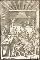An illustration from Le vray et methodique cours de la physique resolutiue, vulgairement dite chymie : representé par figures generales & particulieres : pour connoistre la theotechnie ergocosmique, c'est à dire, l'art de Dieu, en l'ouurage de l'vniuers (1653)
