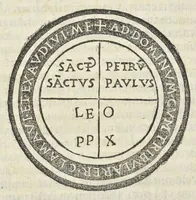 An illustration from Bulla erectionis officii dominorum Militum S. Petri de numero participantium nuncupatorum quamplurimis priuilegiis decorati (1521)