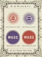 An illustration from Specimens of black and colored printing inks manufactured by H.D. Wade & Co., no. 50 Ann Street, New York (1870)